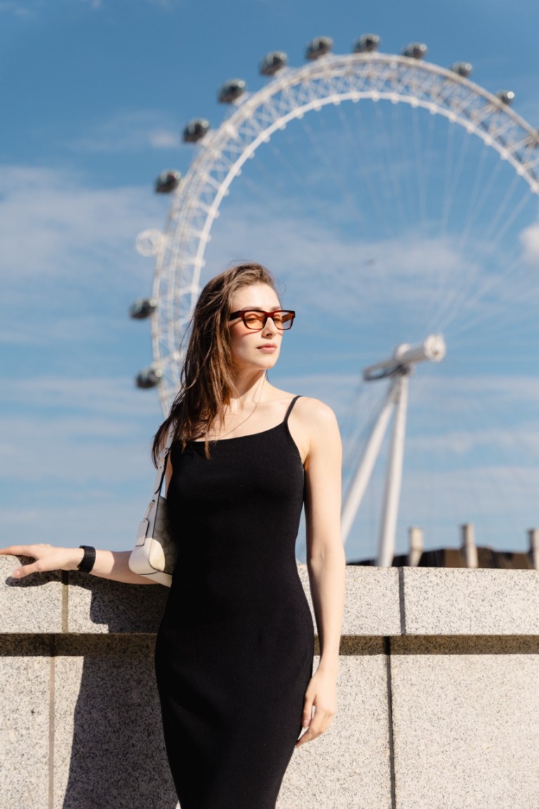 Portrait with the London Eye behind